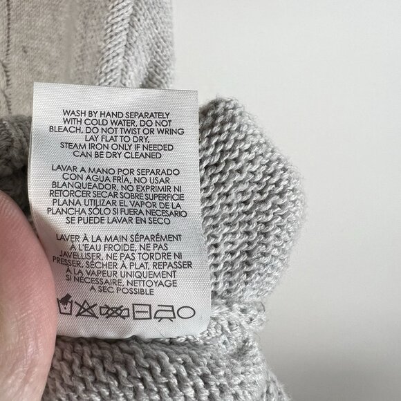 Cabi Women’s Cowl Neck Gray Poncho Sweater With Kangaroo Pouch Size XS Oversized - Picture 8 of 11